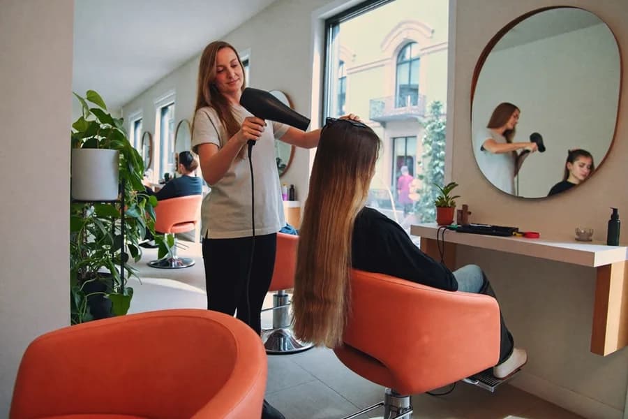 A bright modern UK hair salon